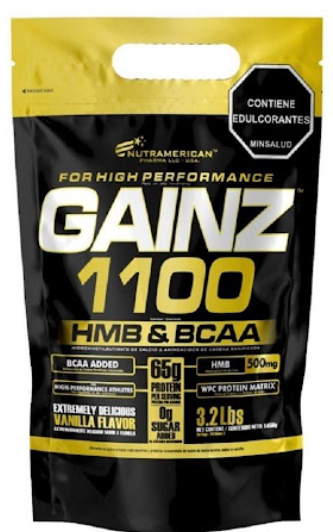 GAINZ 1100 HMB & BCAA – High Performance Mass Gainer 6.4 lb (Vainilla)