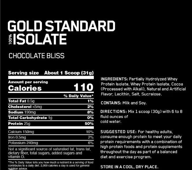 Gold Standard 100% Isolate – Optimum Nutrition