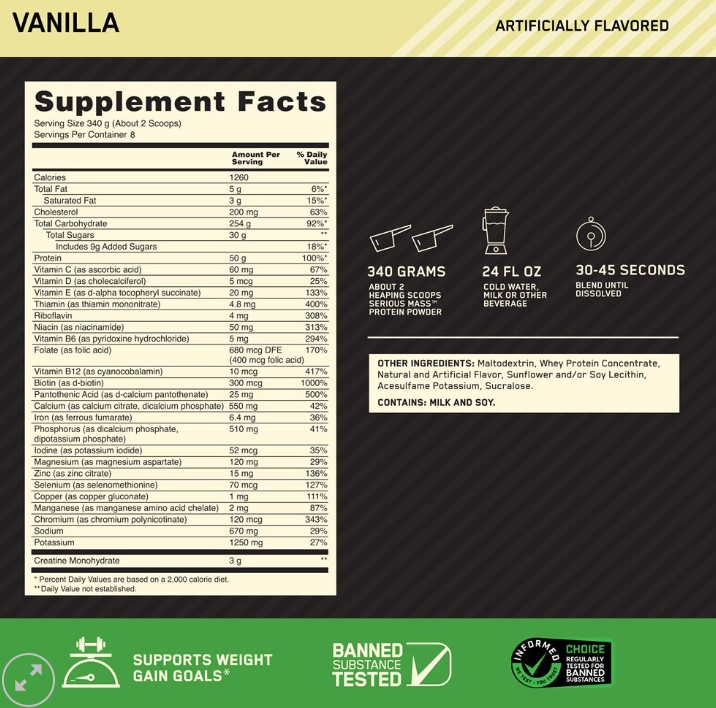 Serious Mass | Aumenta tu masa muscular y volumen de forma efectiva
