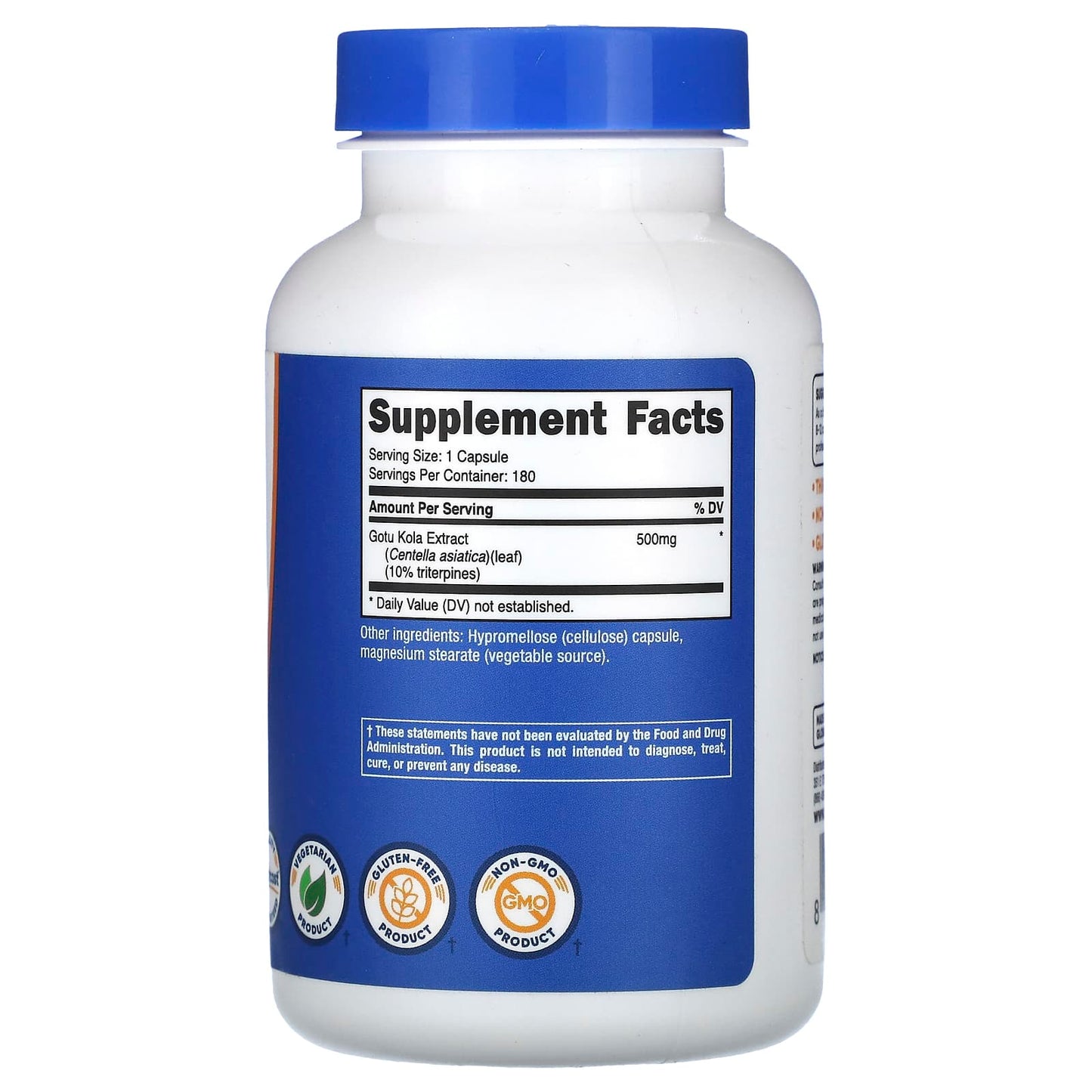 Gotu Kola Extract 500 mg – 180 Cápsulas