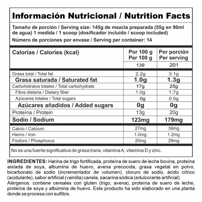 PANCAKE PROTEIN NUTRAMERICAN ROJO