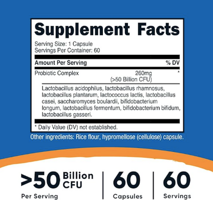 PROBIOTICO COMPLEX NUTRICOST 50 BILLON X 60 CAP - NUTRICOST