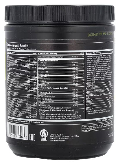 ANIMAL PAK POLVO - UNIVERSAL NUTRITION