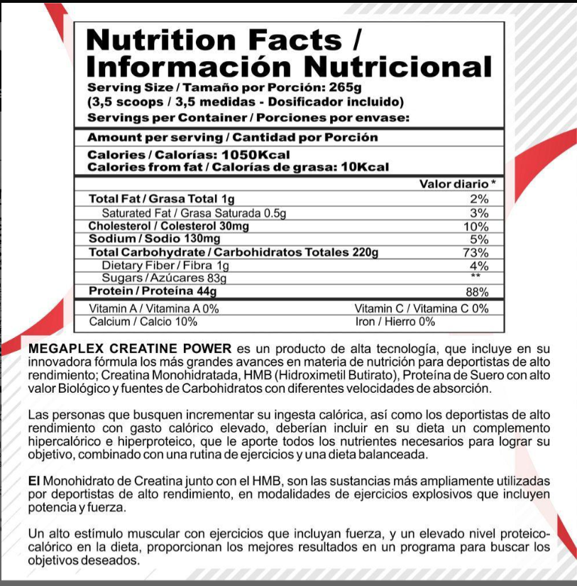 GAINZ 1100 HMB & BCAA – High Performance Mass Gainer 6.4 lb (Vainilla)