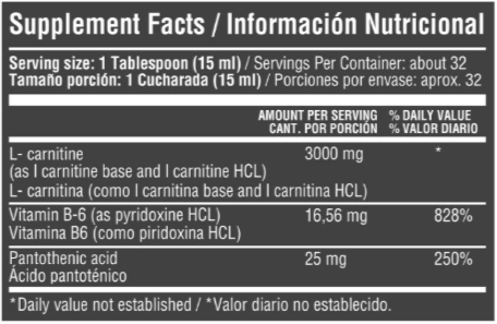 Carnicut XL Liquid L-Carnitine 3000 mg – Healthy Sports