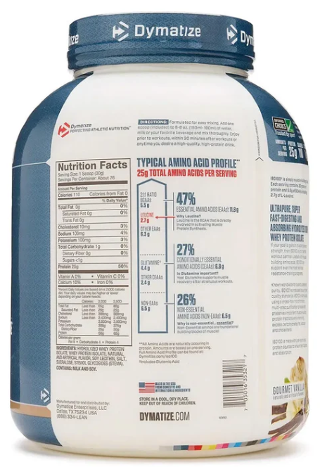 ISO100 Hydrolyzed – Dymatize (Gourmet Vanilla)