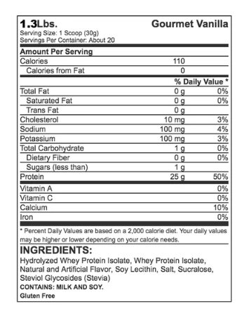ISO100 Hydrolyzed – Dymatize (Gourmet Vanilla)