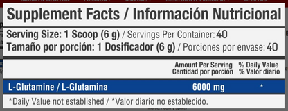 L GLUTAMINA 6000MG 40 SERV HEALTHY - HEALTHY AMERICA