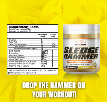 SLEDGE HAMMER PRE ENTRENO - MUSCLEOLOGY