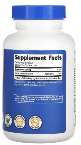 Niacin (Vitamina B3) 100 mg – Energía, Circulación y Bienestar Celular