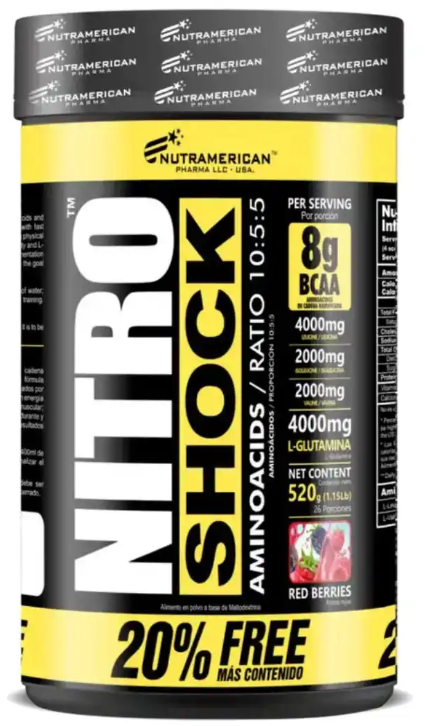 NITRO SHOCK – AMINOÁCIDOS 10:5:5 + GLUTAMINA