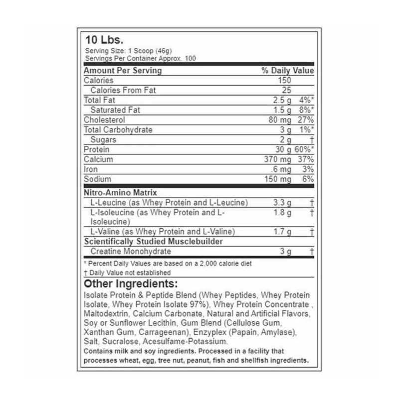 NITRO TECH – Proteína Avanzada con Creatina y BCAA’s