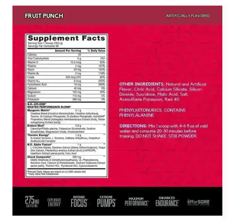 NO-XPLODE – Energía Explosiva, Enfoque y Rendimiento Extremo