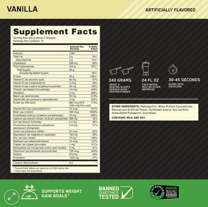 SERIOUS MASS - OPTIMUM NUTRITION