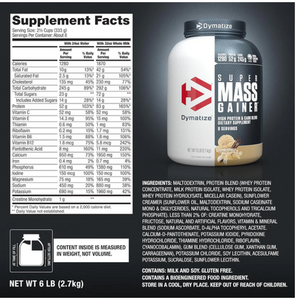SUPER MASS GAINER DYMATIZE