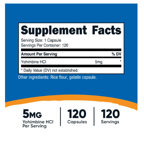 Yohimbina – Nutricost | Quema grasa, activa tu energía y mejora tu enfoque