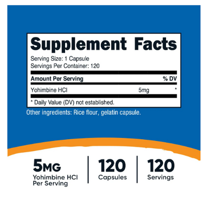 YOHIMBINA CAPSULAS NUTRICOST - NUTRICOST