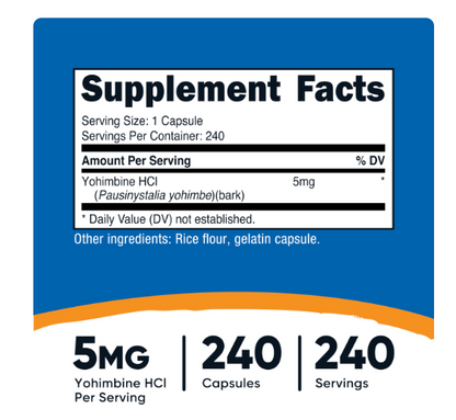 YOHIMBINA CAPSULAS NUTRICOST - NUTRICOST