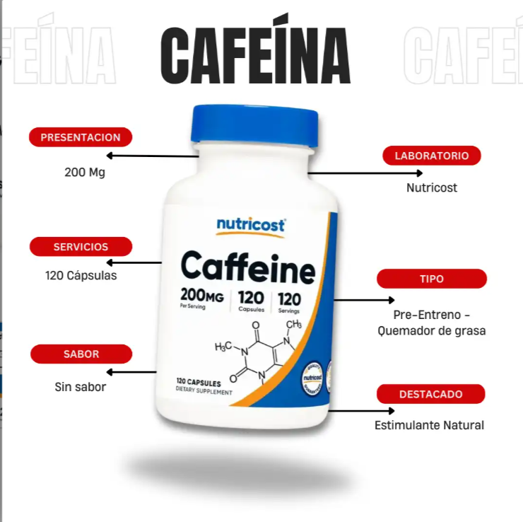 CAFFEINE 200 MG - NUTRICOST