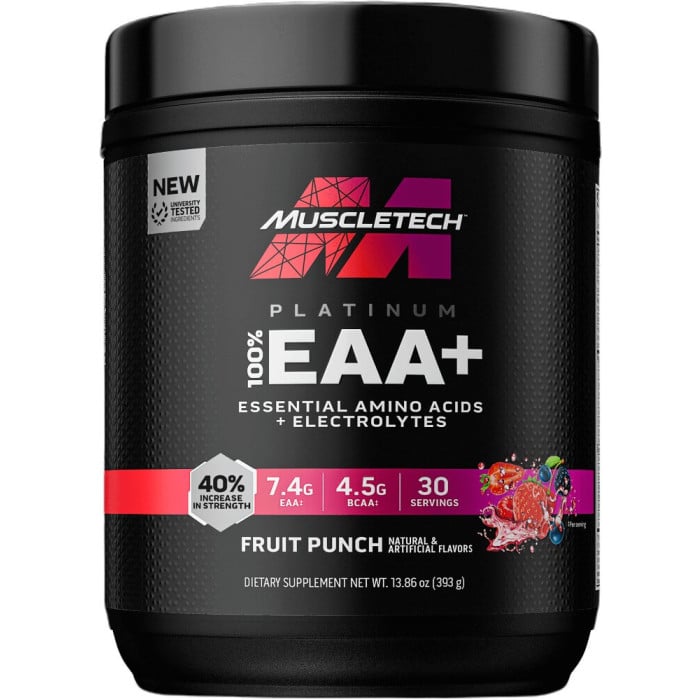 MuscleTech Platinum 100% EAA+ – Aminoácidos Esenciales + Electrolitos